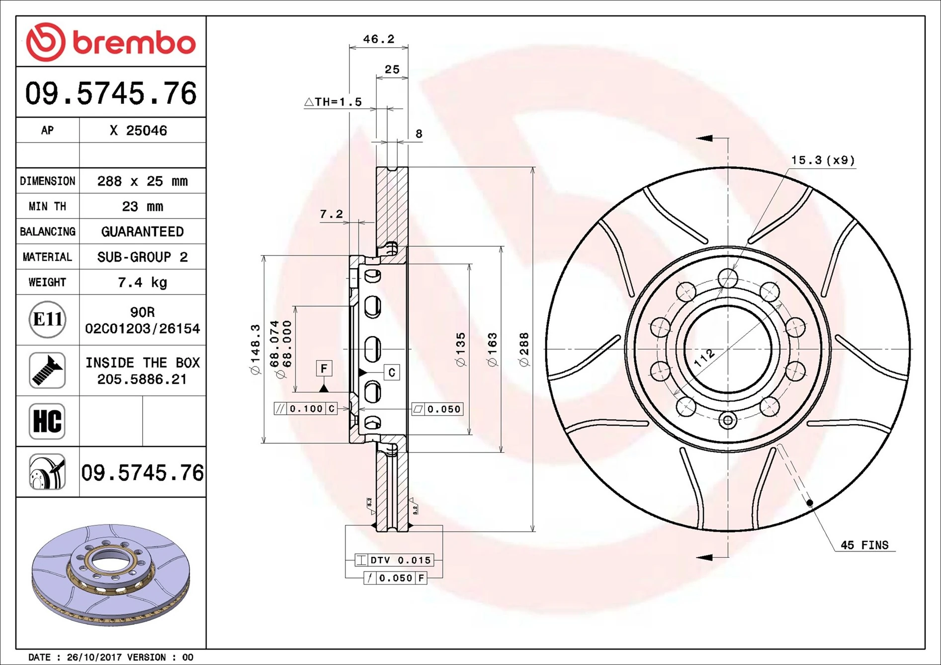 AP Bremsscheibe - X 25046 - TothCarparts