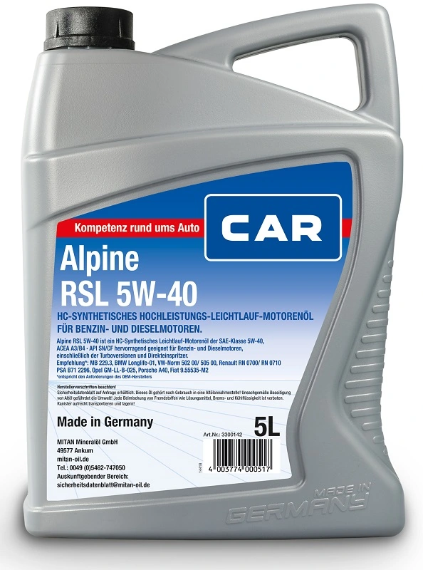 CAR-Alpine Motoröl - 3300142 - TothCarparts