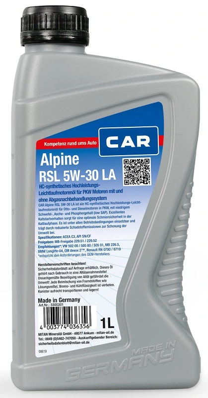 CAR-Alpine Motoröl - 3300301 - TothCarparts