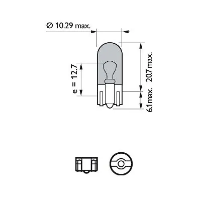 PHILIPS Glühlampe, Park-/Positionsleuchte - 12961WVUB2 - TothCarparts