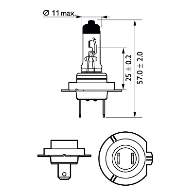 PHILIPS Glühlampe, Hauptscheinwerfer - 12972PRB1 - TothCarparts