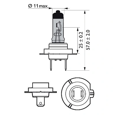 PHILIPS Glühlampe, Hauptscheinwerfer - 12972WVUSM - TothCarparts