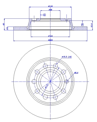 CAR Bremsscheibe - 142.287 - TothCarparts