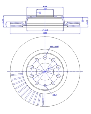 CAR Bremsscheibe - 142.751 - TothCarparts