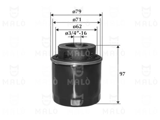 AKRON-MALÒ Ölfilter - 1510124 - TothCarparts
