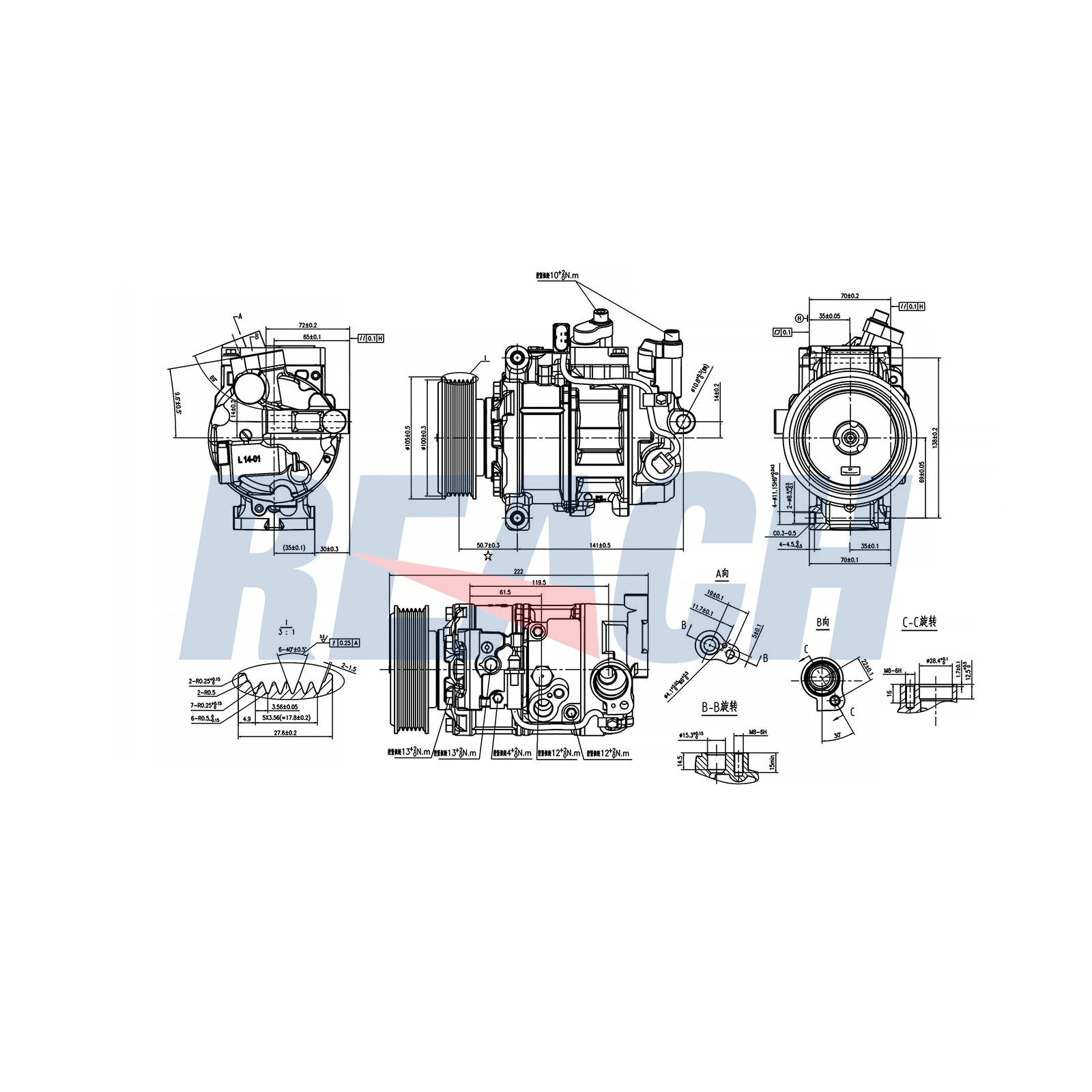 REACH Kompressor, Klimaanlage - 1.74.20350 - TothCarparts