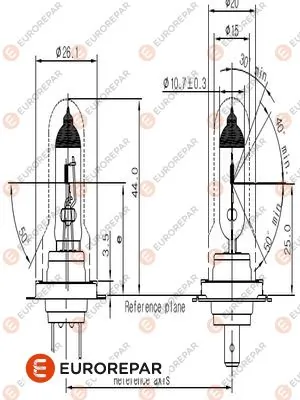 EUROREPAR Glühlampe, Hauptscheinwerfer - 1616431480 - TothCarparts