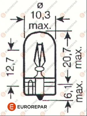 EUROREPAR Glühlampe, Park-/Positionsleuchte - 1616431580 - TothCarparts