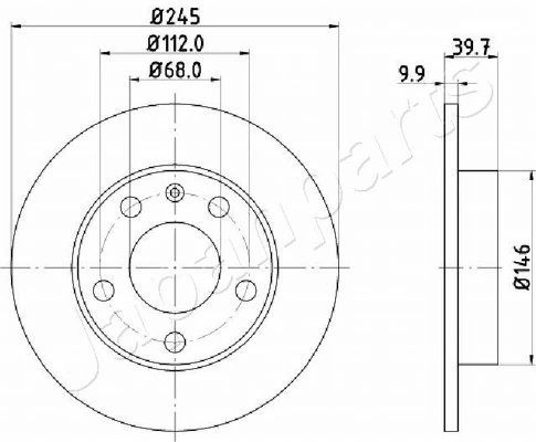 PEMEBLA Bremsscheibe - JAPDP-0929 - TothCarparts