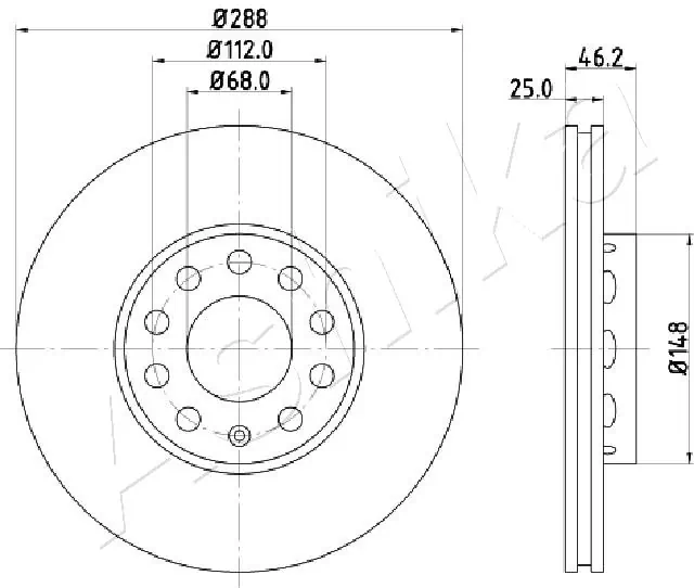 4X4 ESTANFI Bremsscheibe - EST-60-00-0910 - TothCarparts