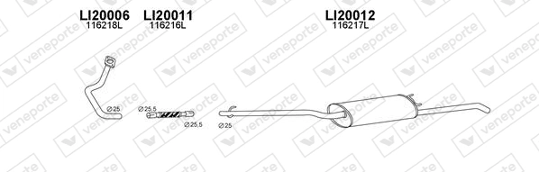 VENEPORTE Abgasanlage - 200002 - TothCarparts