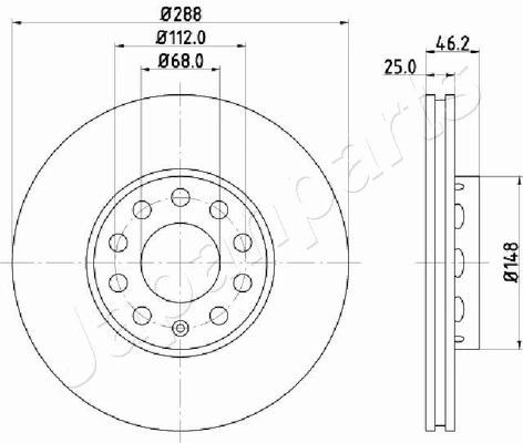 PEMEBLA Bremsscheibe - JAPDI-0910 - TothCarparts