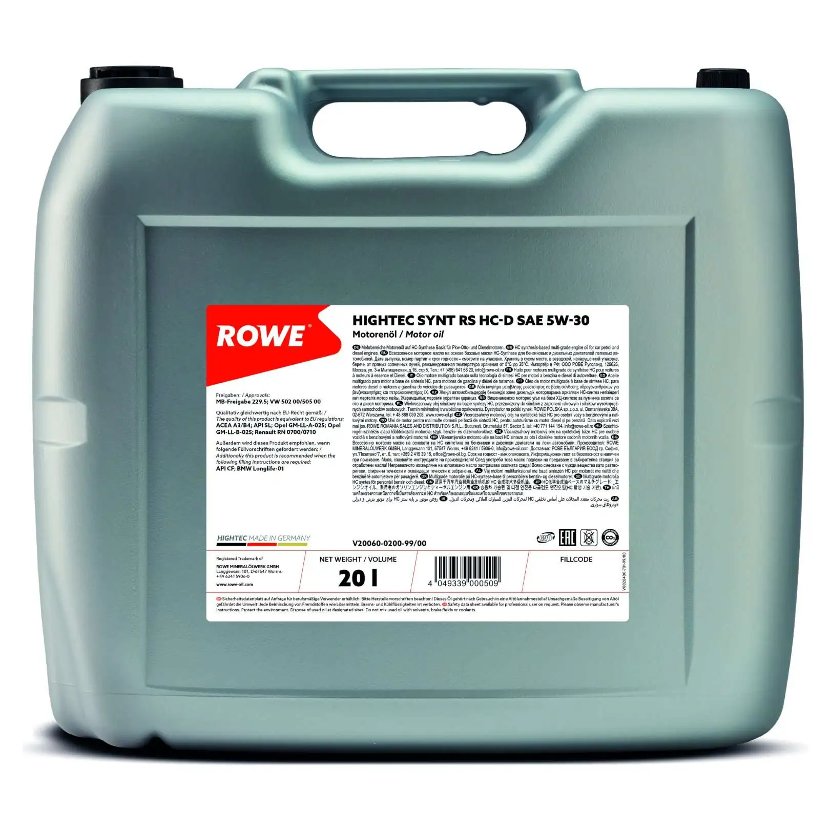 ROWE Motoröl - 20060-0200-99 - TothCarparts