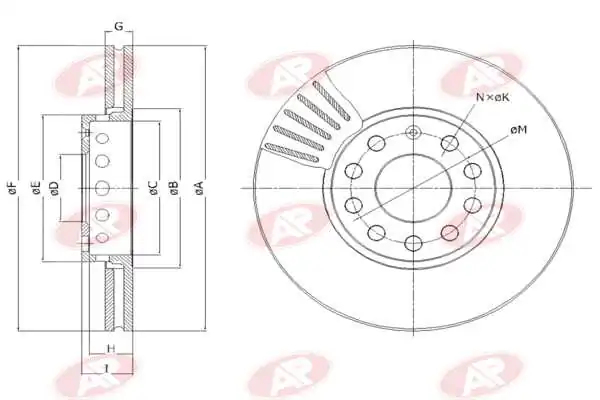 AP-SA Bremsscheibe - A1052V - TothCarparts