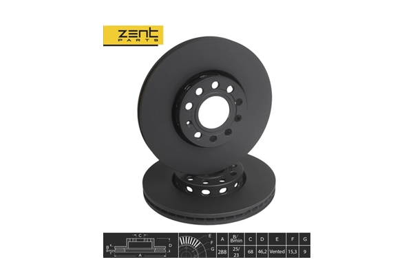 ZentParts Bremsscheibe - Z06258 - TothCarparts