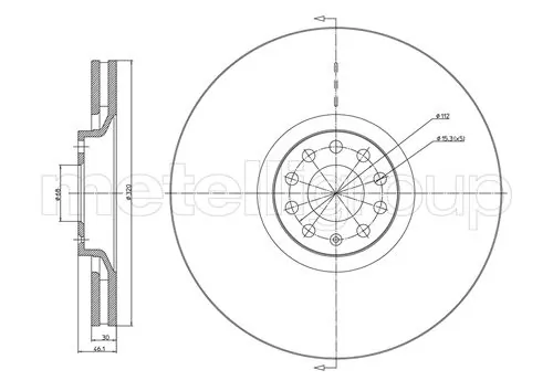METELLI Bremsscheibe - 23-0705C - TothCarparts