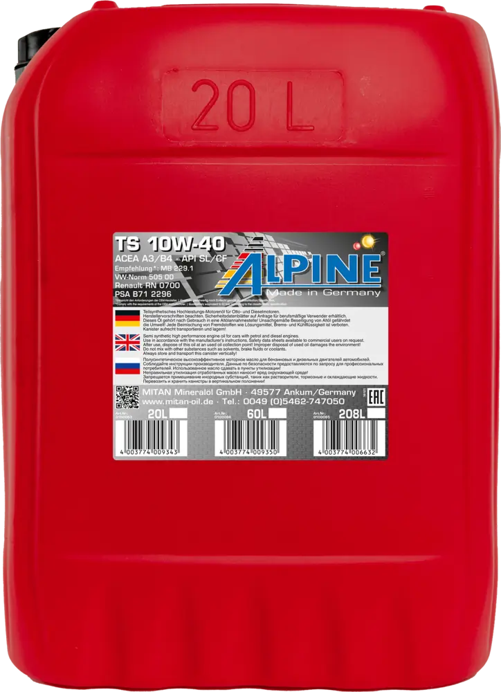 ALPINE Motoröl - 0100083 - TothCarparts