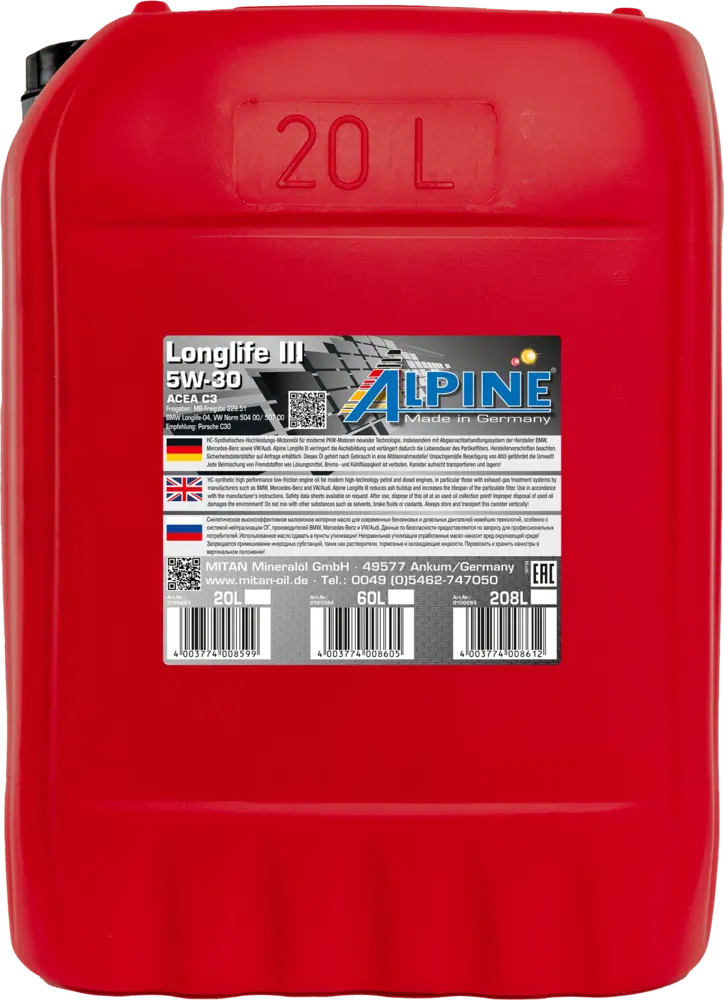 ALPINE Motoröl - 0100283 - TothCarparts