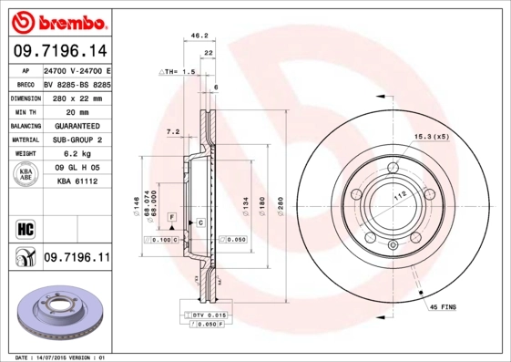 AP Bremsscheibe - 24700 V - TothCarparts