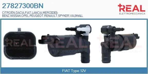 REAL Waschwasserpumpe, Scheibenreinigung - 27827300BN - TothCarparts
