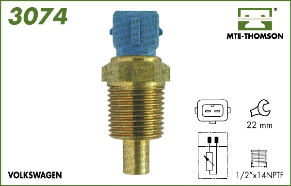 MTE-THOMSON Sensor, Kühlmitteltemperatur - 3074 - TothCarparts