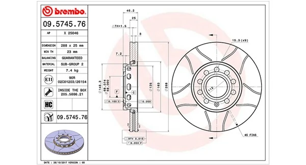 MAGNETI MARELLI Bremsscheibe - 360406001305 - TothCarparts