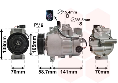 VAN WEZEL Kompressor, Klimaanlage - 0300K279 - TothCarparts