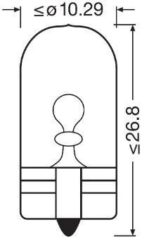 ams-OSRAM Glühlampe, Blinkleuchte - 2827NA-2BL - TothCarparts