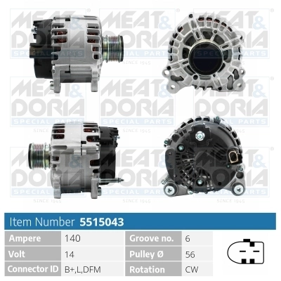 MEAT & DORIA Generator - 5515043 - TothCarparts
