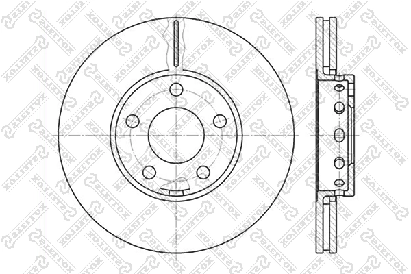 STELLOX Bremsscheibe - 6020-4743V-SX - TothCarparts