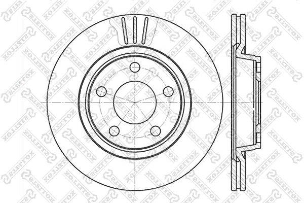 STELLOX Bremsscheibe - 6020-4762V-SX - TothCarparts