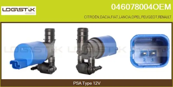 LGK Waschwasserpumpe, Scheibenreinigung - 046078004OEM - TothCarparts