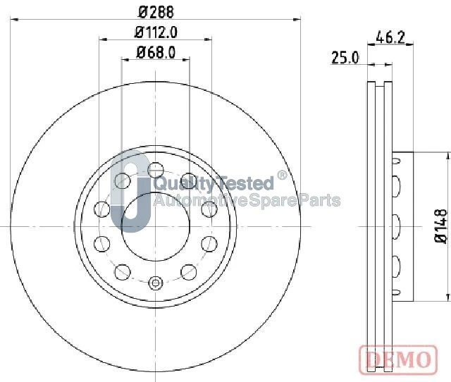 JAPANPARTS Bremsscheibe - DI0910JM - TothCarparts