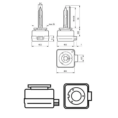 PHILIPS Glühlampe, Hauptscheinwerfer - 85415VIS1 - TothCarparts
