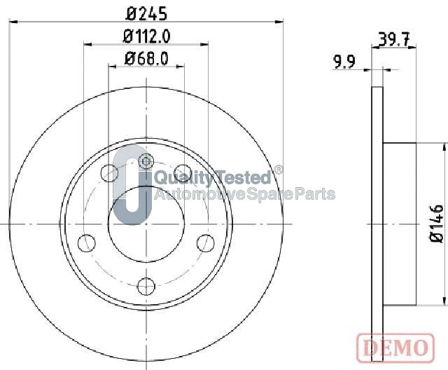 JAPANPARTS Bremsscheibe - DP0929JM - TothCarparts