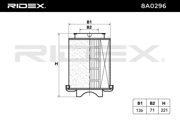 RIDEX Luftfilter - 8A0296 - TothCarparts