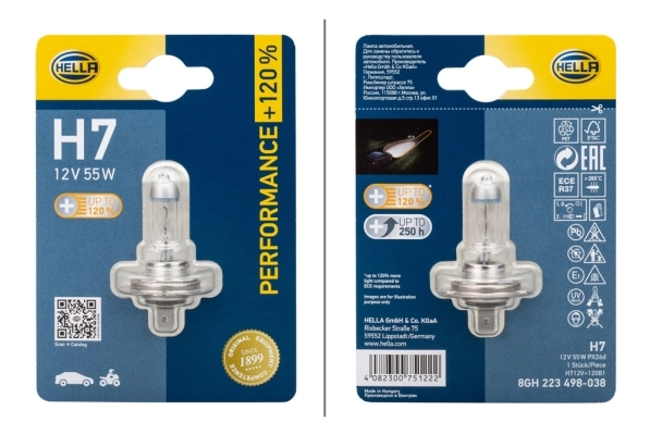 HELLA Glühlampe, Hauptscheinwerfer - 8GH 223 498-038 - TothCarparts