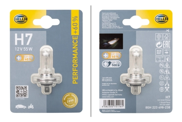 HELLA Glühlampe, Hauptscheinwerfer - 8GH 223 498-238 - TothCarparts
