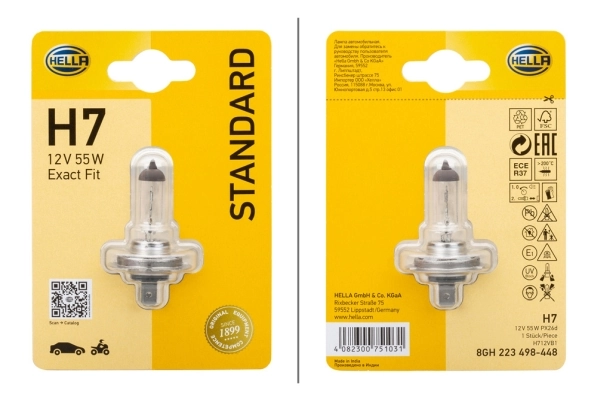 HELLA Glühlampe, Hauptscheinwerfer - 8GH 223 498-448 - TothCarparts