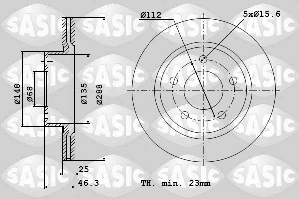 SASIC Bremsscheibe - 9004507J - TothCarparts