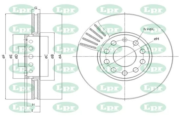 LPR-CN Bremsscheibe - A1052V - TothCarparts