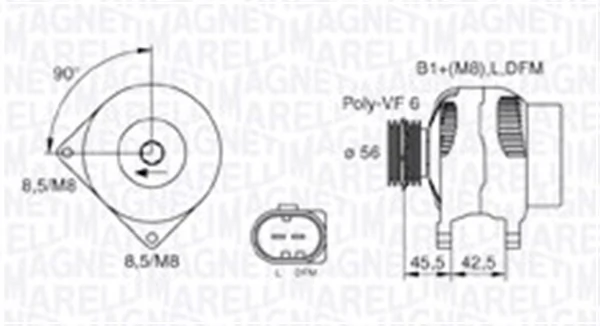 MAGNETI MARELLI Generator - 063730001010 - TothCarparts