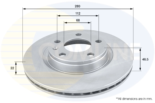 COMLINE Bremsscheibe - ADC1412V - TothCarparts