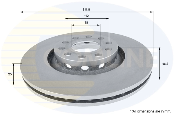COMLINE Bremsscheibe - ADC1431V - TothCarparts