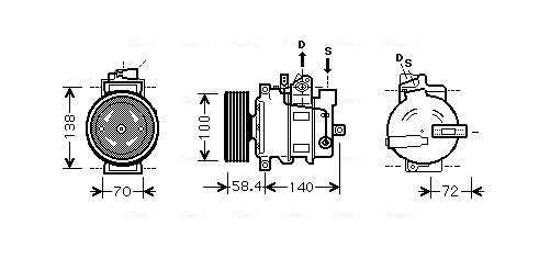 AVA Clever Choice Kompressor, Klimaanlage - AIK262 - TothCarparts