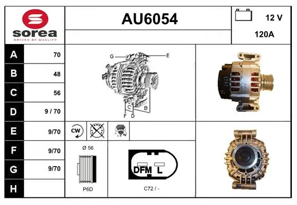 SERA Generator - AU6054 - TothCarparts