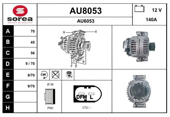 SNRA Generator - AU8053 - TothCarparts