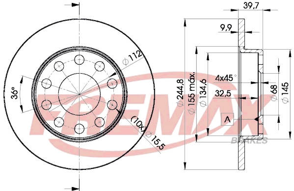 FREMAX Bremsscheibe - BD-3637 - TothCarparts
