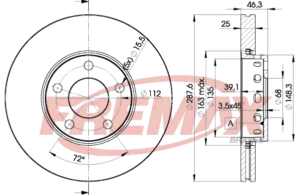 FREMAX Bremsscheibe - BD-4063 - TothCarparts