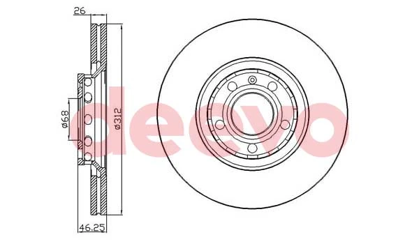 DEEVO Bremsscheibe - BD13840 - TothCarparts